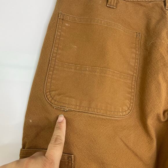 Carhartt Relaxed Fit Tan Canvas Workwear Utility Pant Jeans size 36X32 - Picture 8 of 16